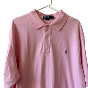 POLO RALPH LAUREN 2 BUTTON POLO SHIRT SS LOGO VACATION PREPPY SUMMER CASUAL 2XB